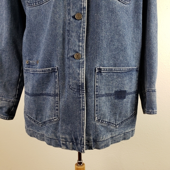 Lauren Denim Chore Jacket | Vintage Denim Coat - Picture 5 of 12